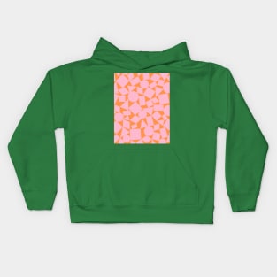 Pink and Orange Geometric Shapes Pattern Kids Hoodie